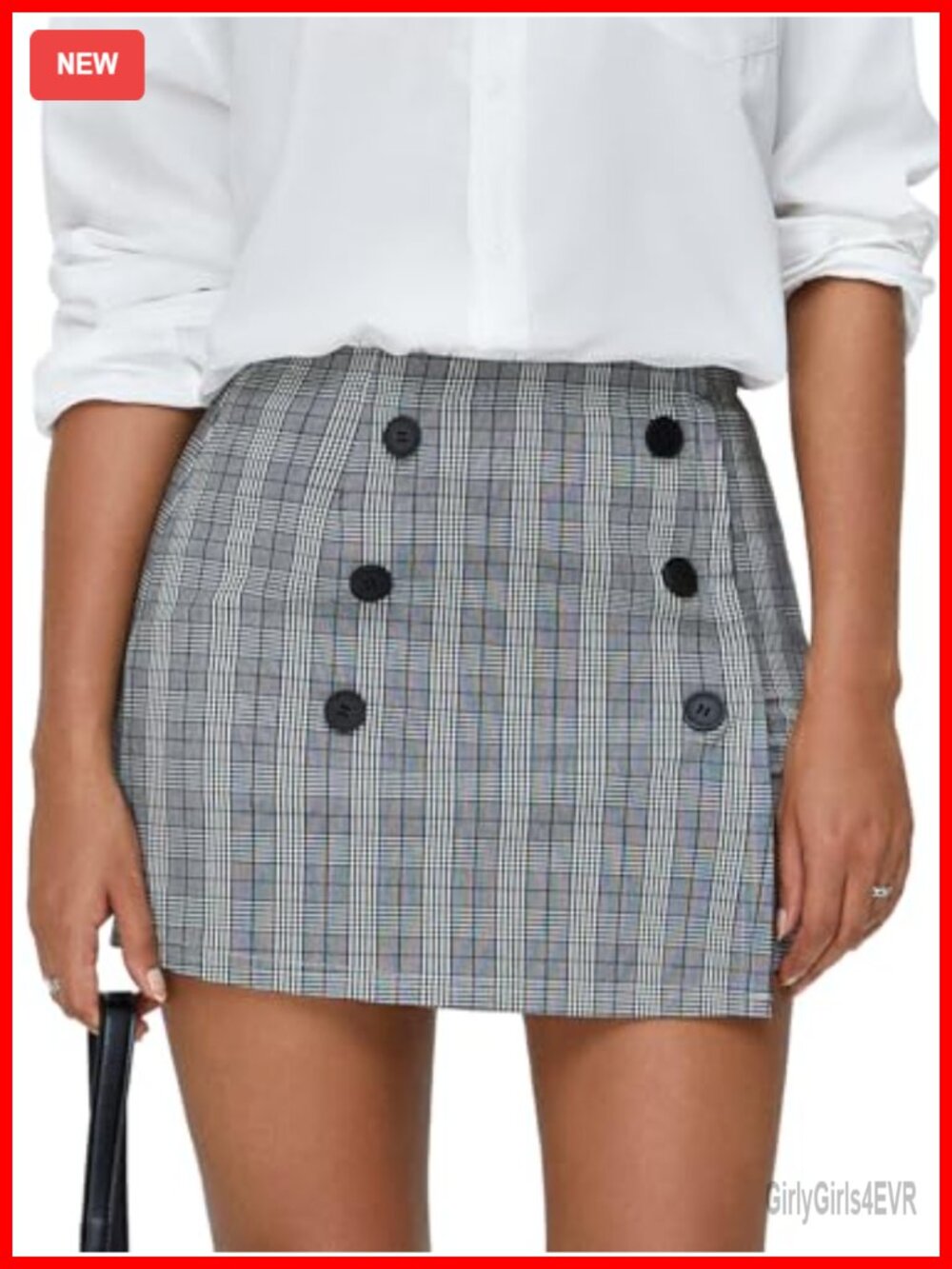 Plaid Tweed Mini Skirt High Elastic Waist Bodycon Y2K Fall Winter